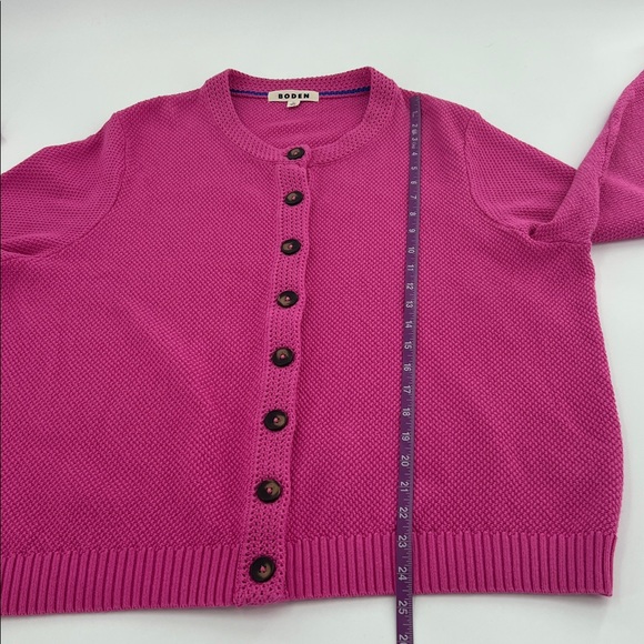 Boden Callie Crochet Trim knit button front Cardigan feminine office transition - Picture 7 of 9